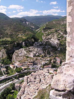 Pohled z Citadely na Entrevaux