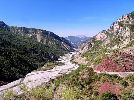 Začátek kaňonu řeky Var - Gorges Du Daluis