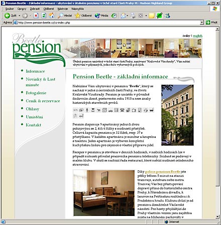Pension Beetle - levné a pohodlné ubytování v Praze na Vinohradech