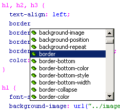 Macromedia Dreamweaver MX 2004 - Nápověda při psaní zdrojového kódu stylu