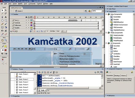 Macromedia Flash MX 2004 - Pracovní plocha