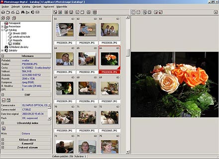 PhotoImage digital - Hlavní okno aplikace